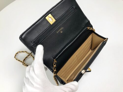 Alternative view of Chanel Woc Falp Pearl Crush Bag With Chain Black 19Cm
