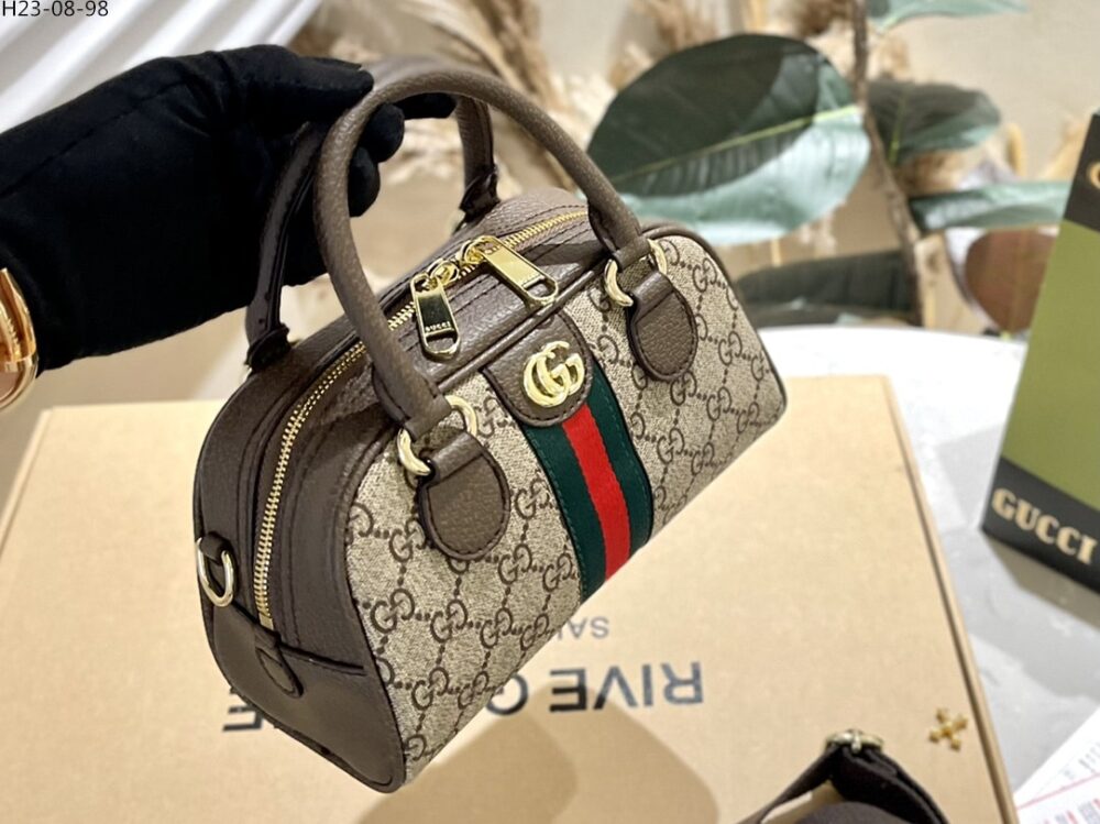 GUCCI OPHIDIA MEDIUM GG TOP HANDLE BAG BROWN 32CM 724575 9C2SG 8746 - Image 2