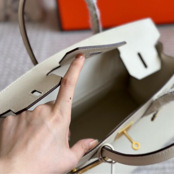HERMES BIRKIN 30 TOGO MUSHROOM WHITE 30CM - Image 6