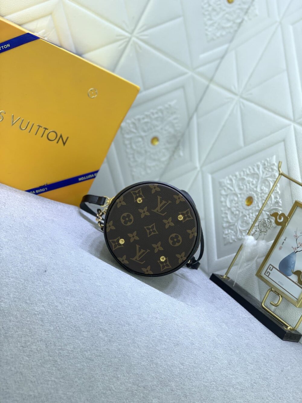 LOUIS VUITTON BUCKET MONOGRAM BAG BROWN 20CM - Image 4