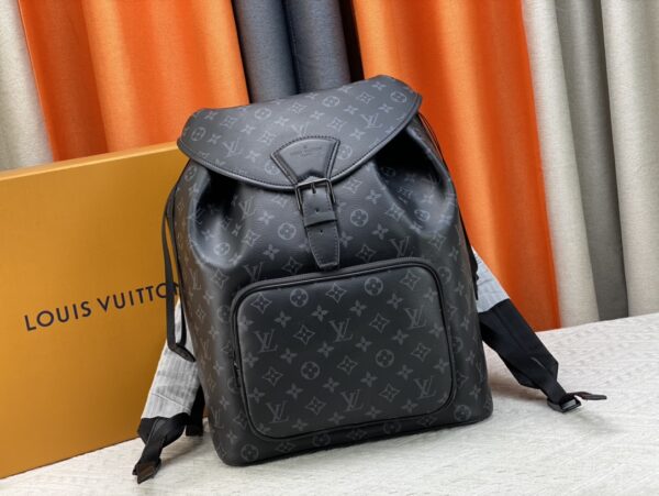 LOUIS VUITTON MONTSOURIS BACKPACK BLACK 40CM M46683 - Image 7