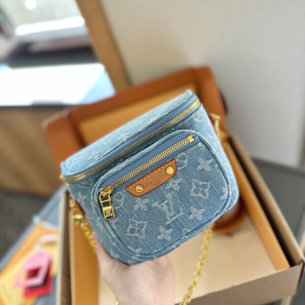 LOUIS VUITTON MINI BUMBAG MONOGRAM DENIM SKY BLUE 18CM M83353 - Image 3