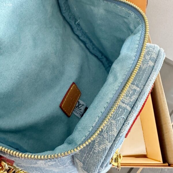 LOUIS VUITTON MINI BUMBAG MONOGRAM DENIM SKY BLUE 18CM M83353 - Image 8