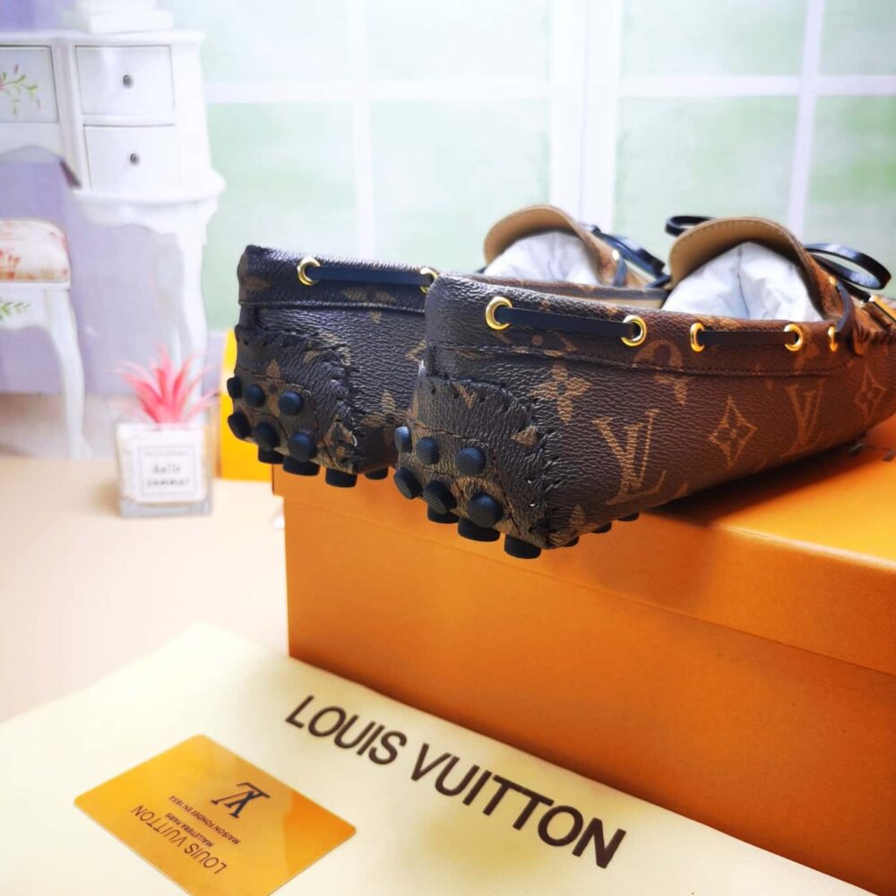 LOUIS VUITTON GLORIA FLAT LOAFERS BROWN 1ABV23 - Image 5