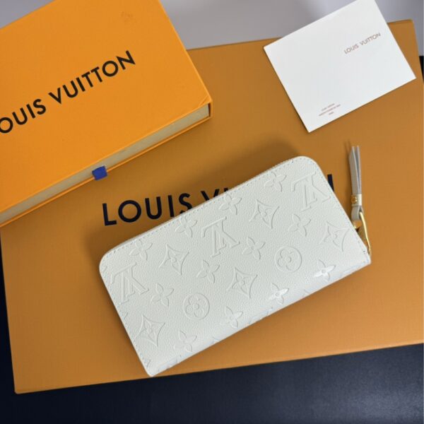 LOUIS VUITTON ZIPPY WALLET MONOGRAM EMPREINTE LEATHER WHITE 21CM - Image 2