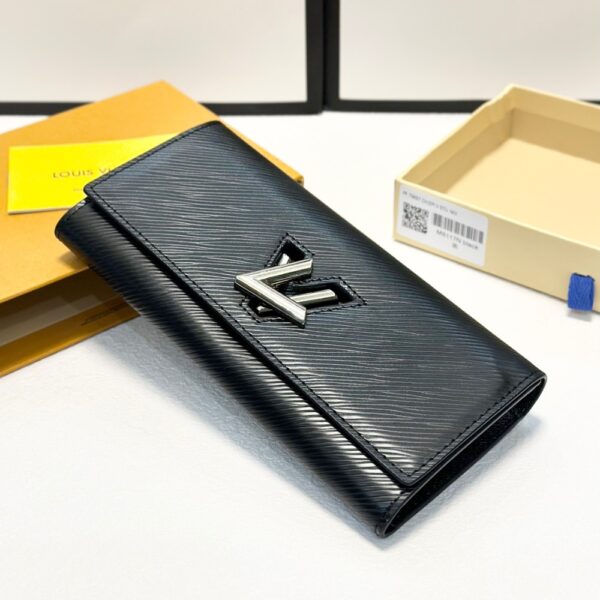LOUIS VUITTON TWIST WALLET LEATHER BLACK 19CM M68309 - Image 2