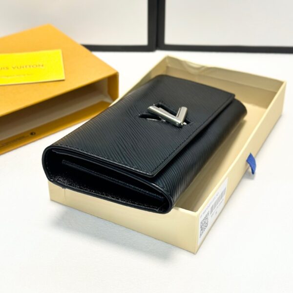 LOUIS VUITTON TWIST WALLET LEATHER BLACK 19CM M68309 - Image 4
