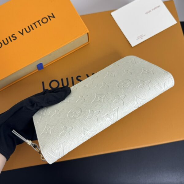 LOUIS VUITTON ZIPPY WALLET MONOGRAM EMPREINTE LEATHER WHITE 21CM - Image 4