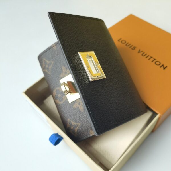 LOUIS VUITTON VICTORINE ON MY SIDE WALLET MONOGRAM BLACK 12CM M82640 - Image 4
