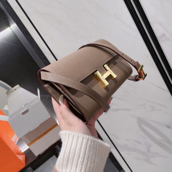 HERMÈS CONSTANCE TO GO EPSOM ETOUPE 21CM - Image 5