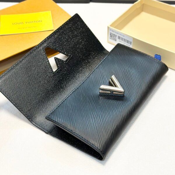 LOUIS VUITTON TWIST WALLET LEATHER BLACK 19CM M68309 - Image 8