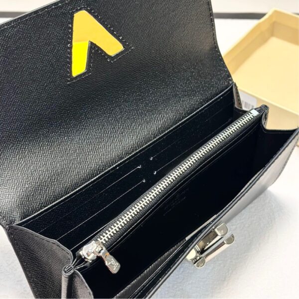 LOUIS VUITTON TWIST WALLET LEATHER BLACK 19CM M68309 - Image 9