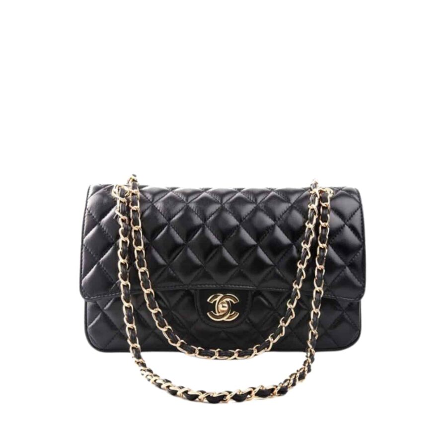 CHANEL CLASSIC HANDBAG BLACK 25CM