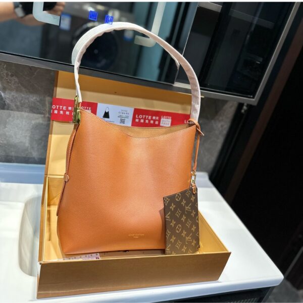 LOUIS VUITTON LOW KEY HOBO BAG WITH GOLD HARDWARE IN COGNAC 32CM M24974 - Image 2