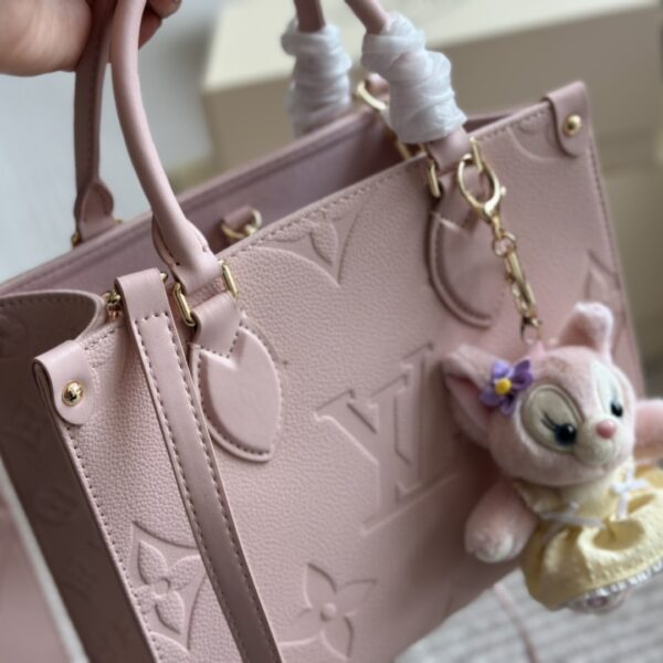 LOUIS VUITTON ONTHEGO PM MONOGRAM EMPREINTE PINK OPALE 25CM M47135 - Image 4