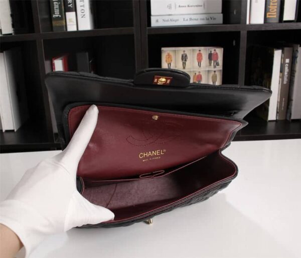 CHANEL CLASSIC HANDBAG BLACK 30CM - Image 2