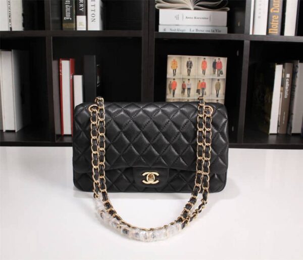 CHANEL CLASSIC HANDBAG BLACK 30CM - Image 6