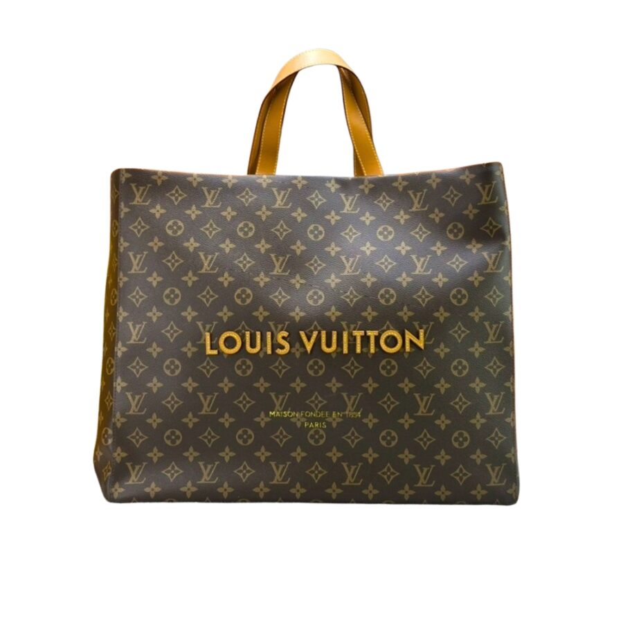 LOUIS VUITTON SHOPPER TOTE MM MONOGRAM BROWN 40CM