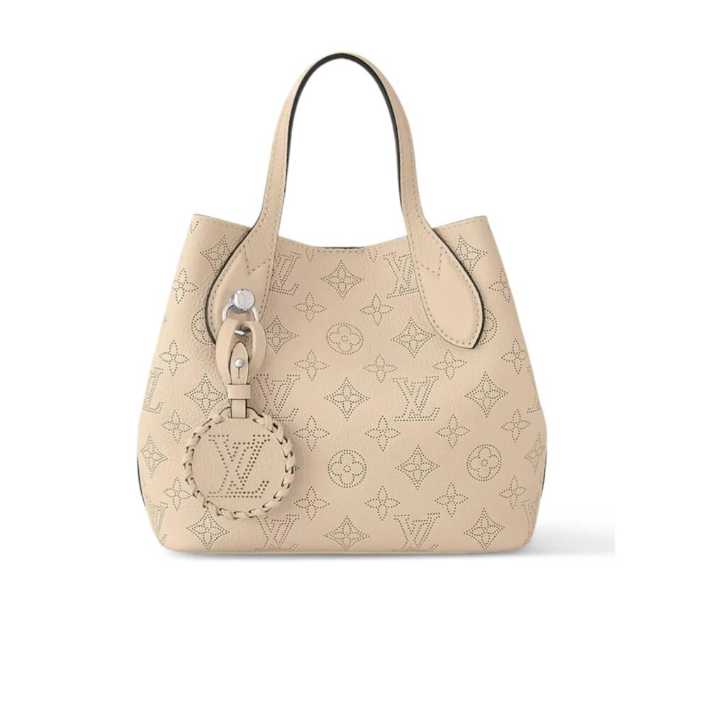 LOUIS VUITTON BLOSSOM MAHINA LEATHER BAG BEIGE 21CM