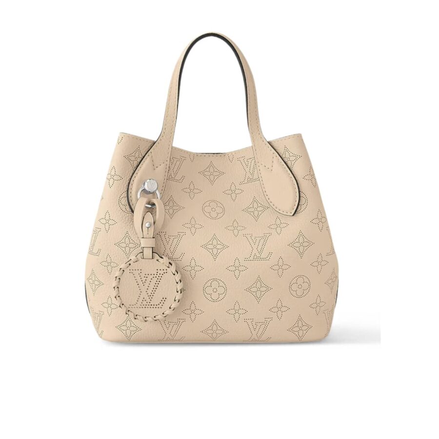 LOUIS VUITTON BLOSSOM MAHINA LEATHER BAG BEIGE 21CM