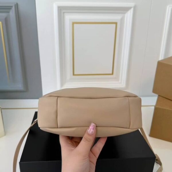 PRADA SOFT PADDED NAPPA LEATHER BAG BEIGE 21CM - Image 9