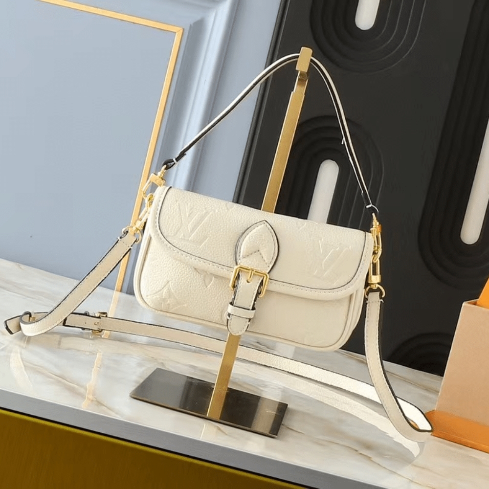 LOUIS VUITTON NANO DIANE MONOGRAM EMPREINTE LEATHER CREAM 19CM - Image 2