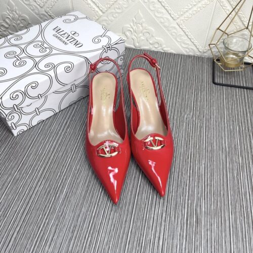 Alternative view of Valentino Vlogo The Bold Edition Slingback Pumps In Patent Leather 60Mm In Rouge Pur