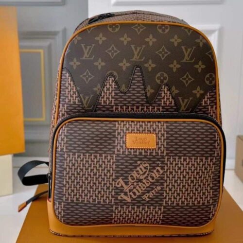 Alternative view of Louis Vuitton Nigo Monogram Reverse Canvas Backpack Brown 29Cm
