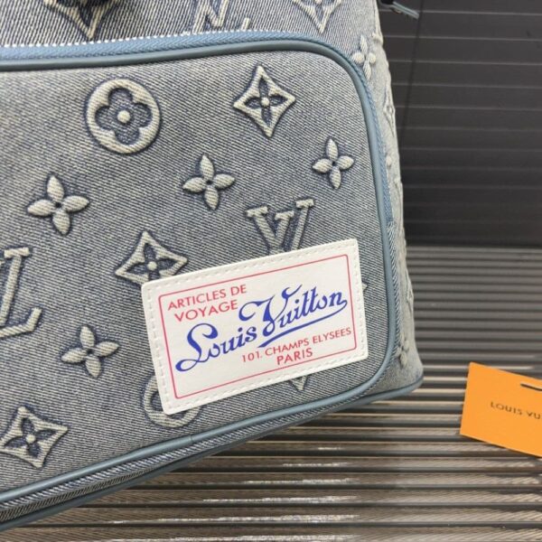 LOUIS VUITTON MONTSOURIS RUCKSACK MONOGRAM WASH BLUE 32CM - Image 7