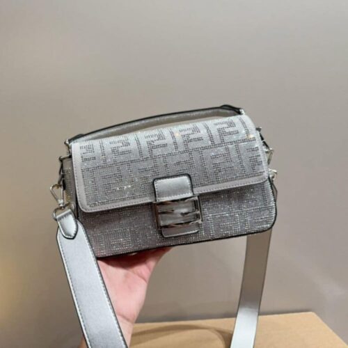Alternative view of Fendi Baguette Crystal Trim Silver 25Cm
