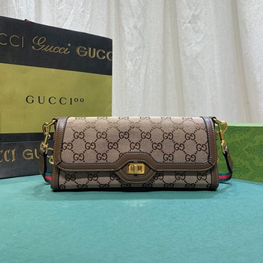 Alternative view of Gucci Luce Small Shoulder Bag Beige And Ebony 27Cm 786027 FADAC 9762