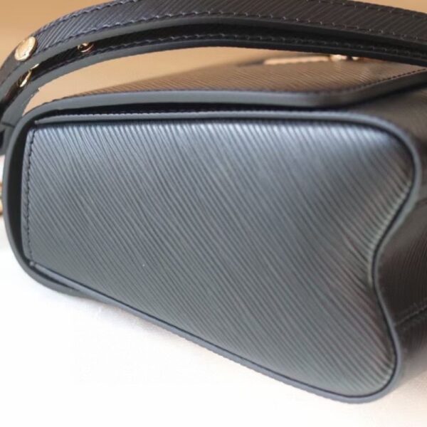 LOUIS VUITTON LV TWIST MM LEATHER HANDBAG BLACK 23CM - Image 8