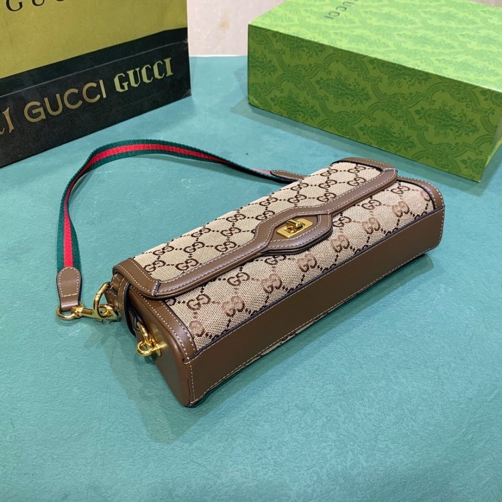 Gucci Luce Small Shoulder Bag Beige And Ebony 27Cm 786027 FADAC 9762 - Image 6