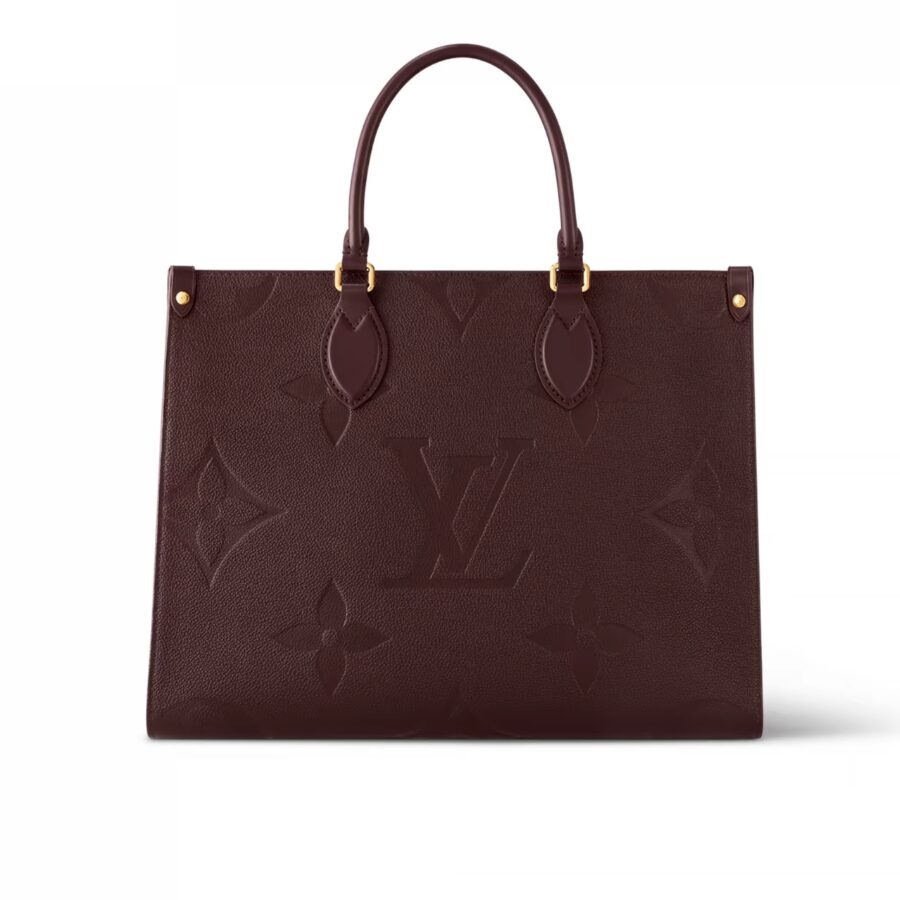 LOUIS VUITTON ONTHEGO MM MONOGRAM EMPREINTE WINE RED 35CM M46601