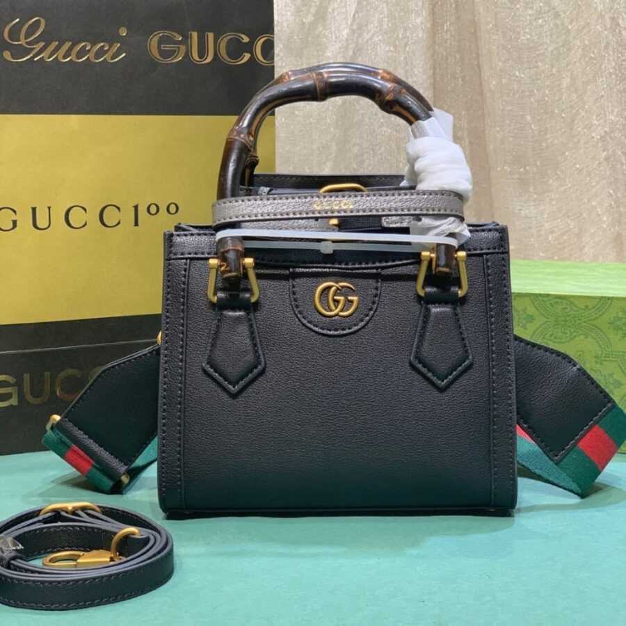 Alternative view of Gucci Diana Small Tote Bag Black Leather 20cm ‎702732 U3ZDT 1073