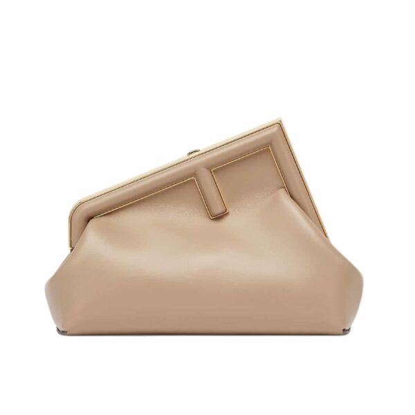 FENDI FIRST SMALL NAPPA LEATHER BAG DOVE 23CM 8BP129ABVEF0E65
