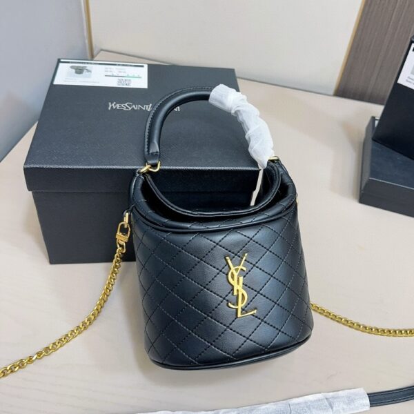 SAINT LAURENT GABY BUCKET BAG IN BLACK 18CM 7639611EL071000 - Image 3