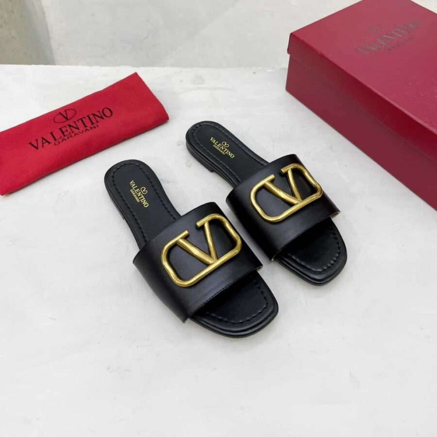 Alternative view of Valentino Garavani Vlogo Signature Slide Sandal Black 6W2S0BD5DSH 0NO
