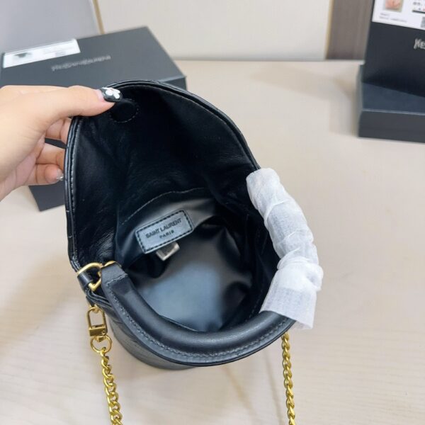 SAINT LAURENT GABY BUCKET BAG IN BLACK 18CM 7639611EL071000 - Image 5