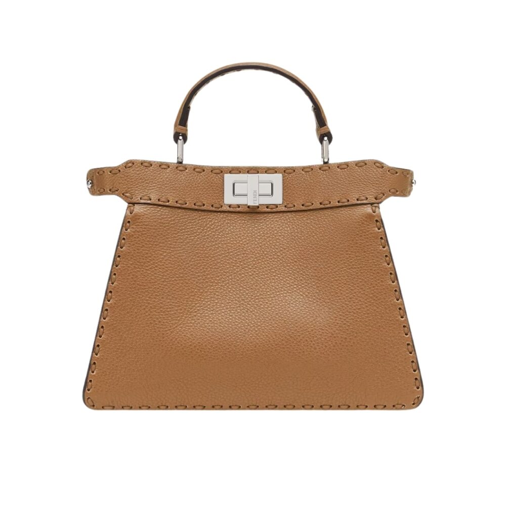 FENDI PEEKABOO ISEEU PETITE SELLERIA BAG BROWN 27CM 8BN335ARBBF0EMR