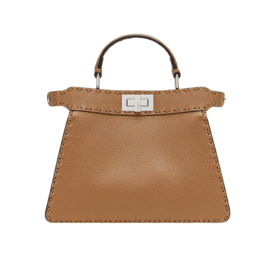 FENDI PEEKABOO ISEEU PETITE SELLERIA BAG BROWN 27CM 8BN335ARBBF0EMR