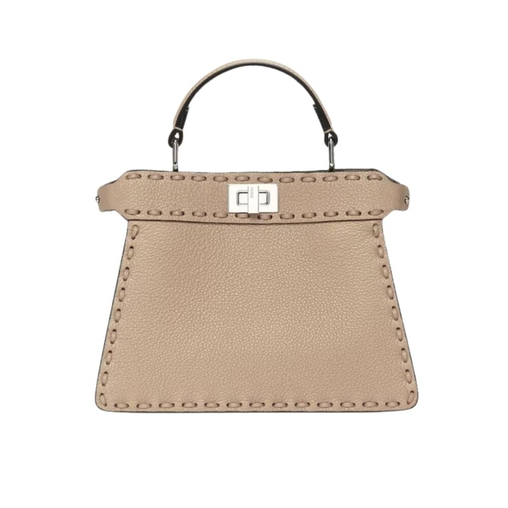FENDI PEEKABOO ISEEU PETITE SELLERIA BAG DOVE GREY 27CM 8BN335ARBBF04Y9