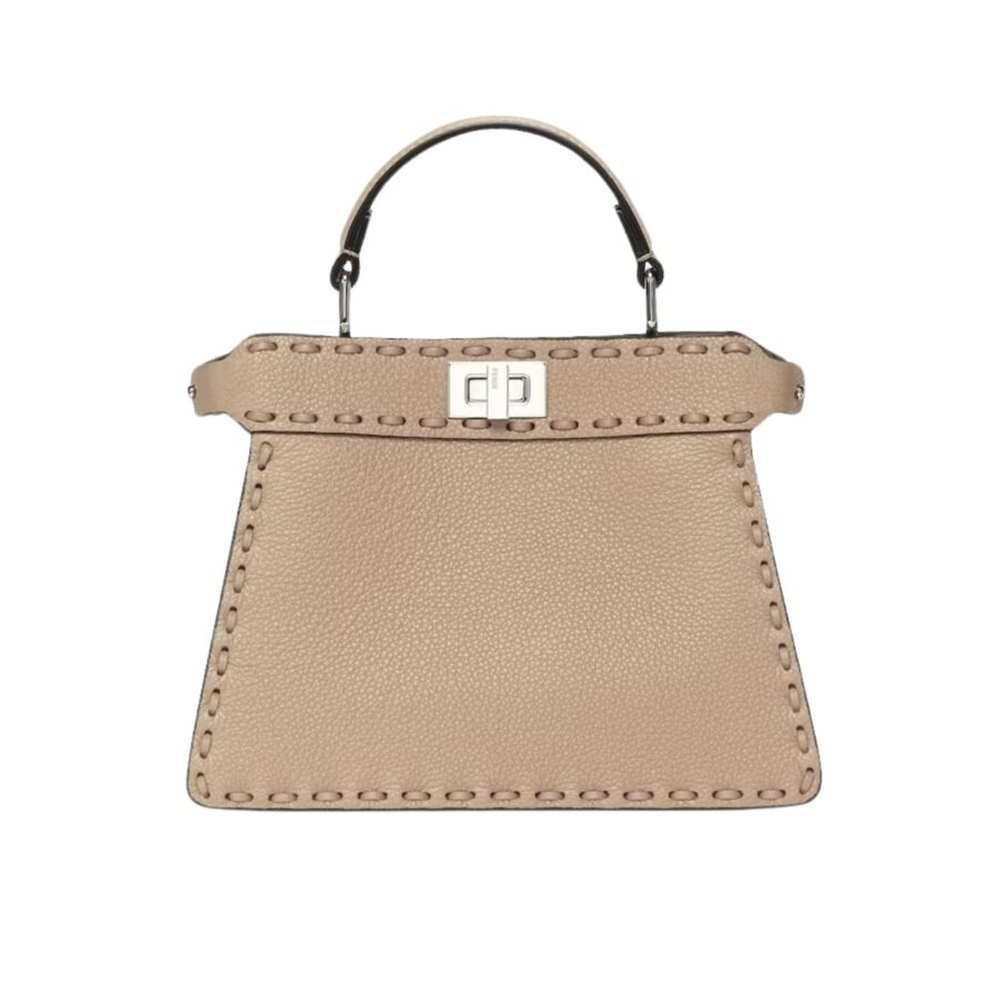FENDI PEEKABOO ISEEU PETITE SELLERIA BAG DOVE GREY 27CM 8BN335ARBBF04Y9