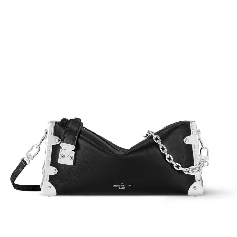 LOUIS VUITTON SLIM TRUNK BAG BLACK 23CM M25445
