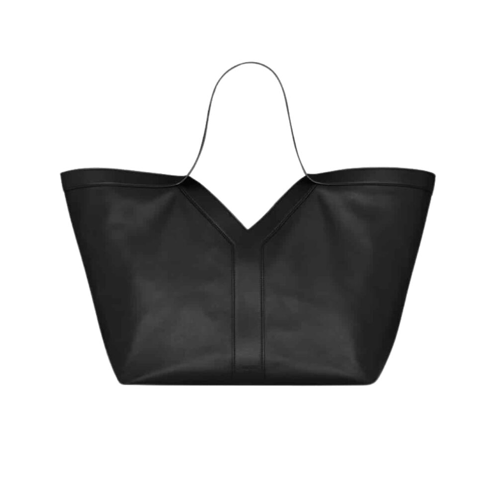 SAINT LAURENT Y TOTE IN LEATHER BAG BLACK 37CM 817602AAEB31000