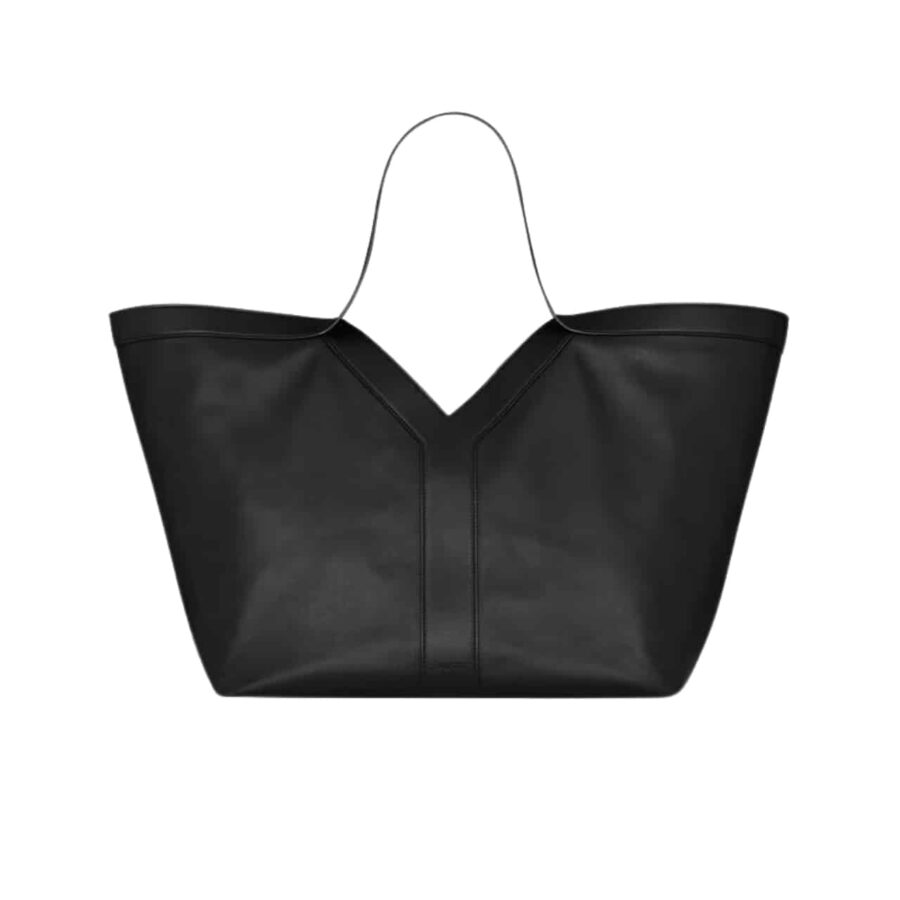 SAINT LAURENT Y TOTE IN LEATHER BAG BLACK 37CM 817602AAEB31000