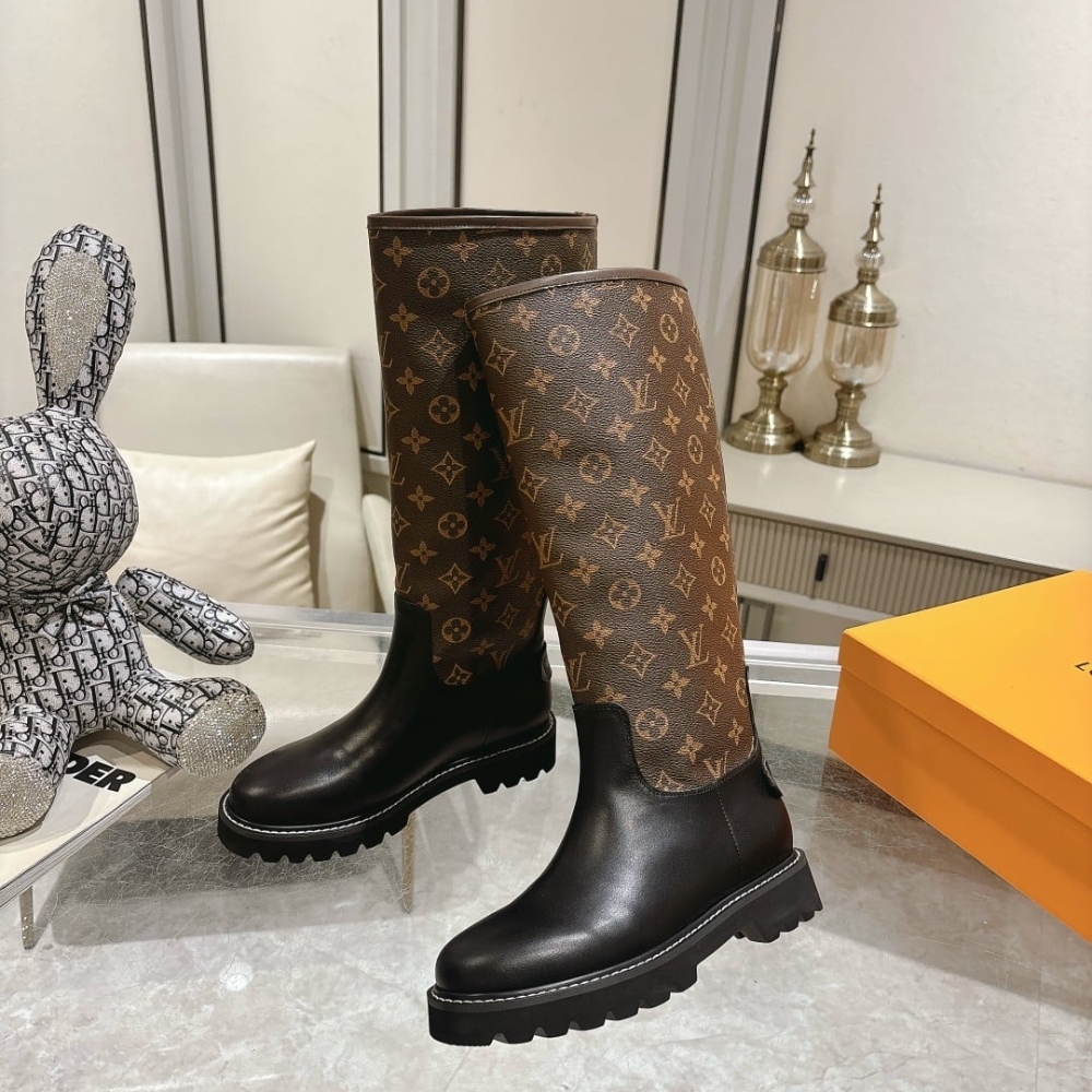 LOUIS VUITTON LV SQUAD HIGH BOOT MONOGRAM BROWN - Image 3