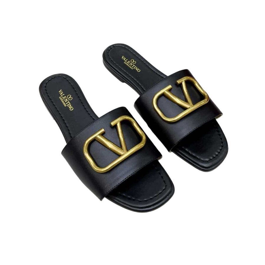 Valentino Garavani Vlogo Signature Slide Sandal Black 6W2S0BD5DSH 0NO