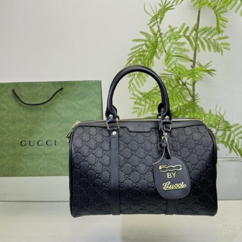 Alternative view of Gucci Tote Bag Canvas Leather Crossbody Handbag Black 33cm