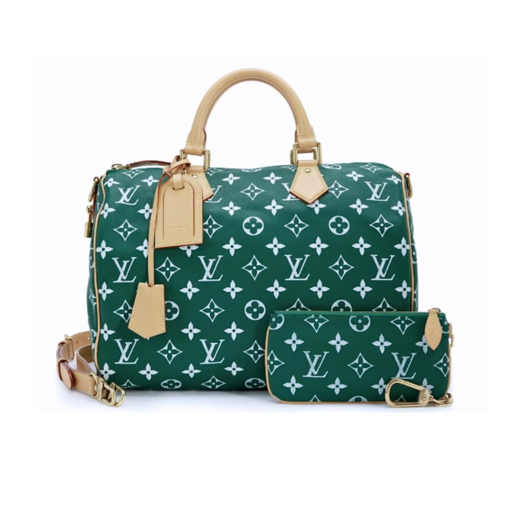 LOUIS VUITTON DESIGN ON THE CATWALK SPEEDY P9 BANDOULIÈRE BAG GREEN 30CM